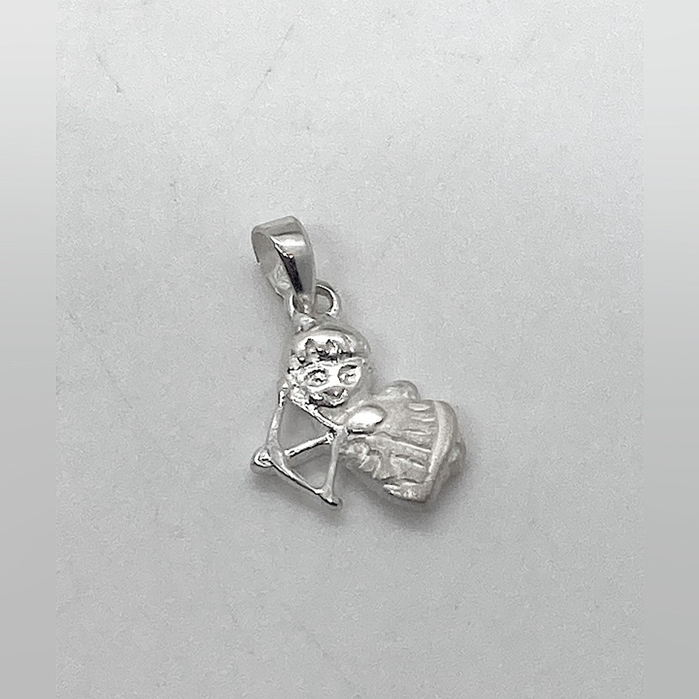 Vtg Sterling Silver 925 Sagittarius Archer Zodiac Pendant Charm | .8”